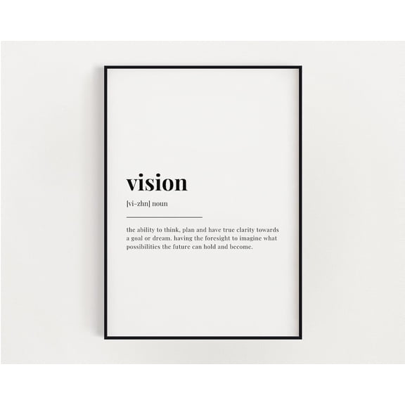 Vision Definition Print, Wall Art Print, Vision Print, Definition Print, Quote Print Home Decor #3203, Unframed Poster Size 8x12