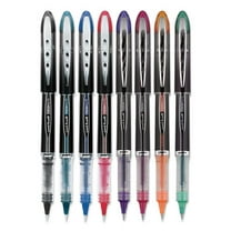 Vision Elite Roller Ball Pen, Stick, Micro 0.5 Mm, Assorted Ink Colors, Black Barrel | Bundle of 2 Sets