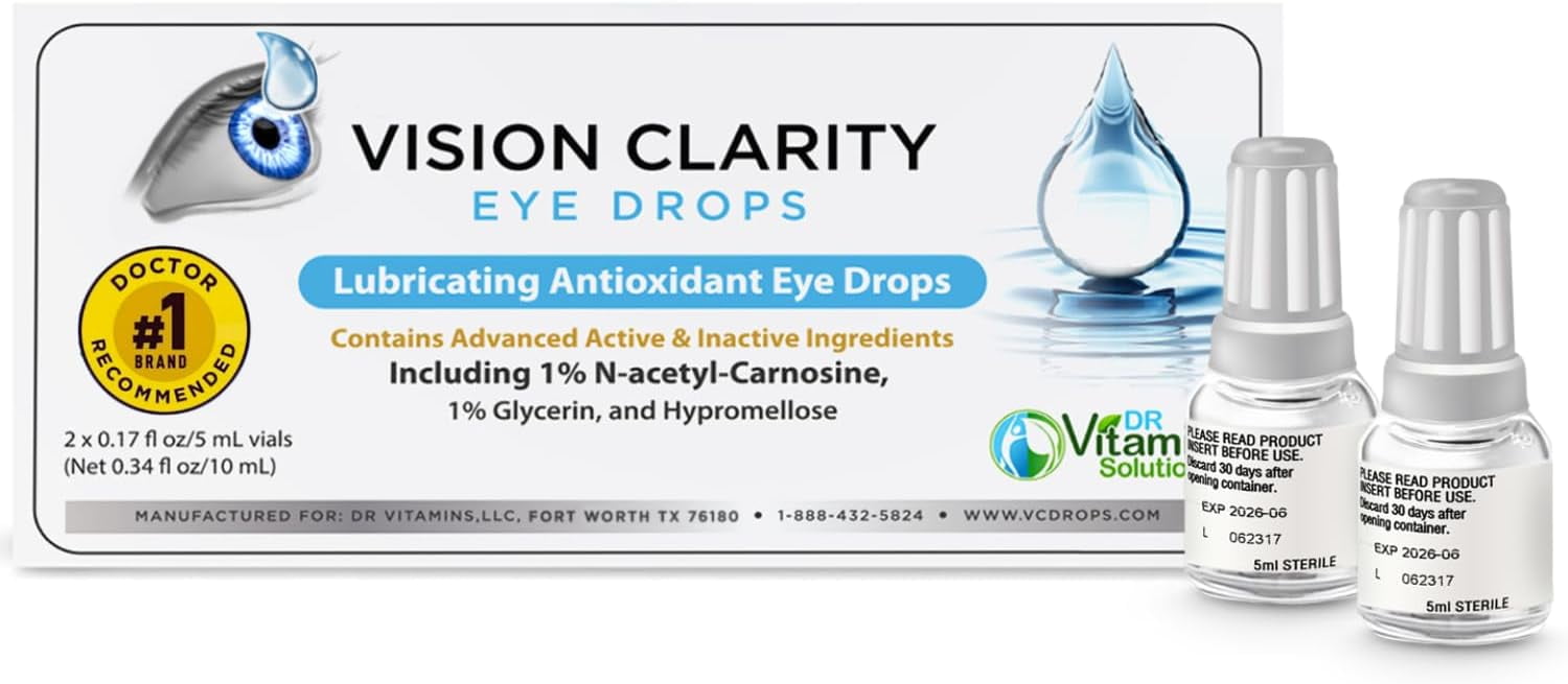 Vision Eye Drops NAC Carnosine Drops For Cataracts, With