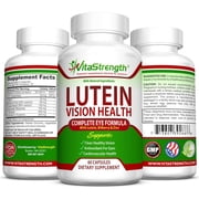 Vision Health Complete Eye Formula - 20mg Lutein Plus Other Eye Care Nutrients - By VitaStregth