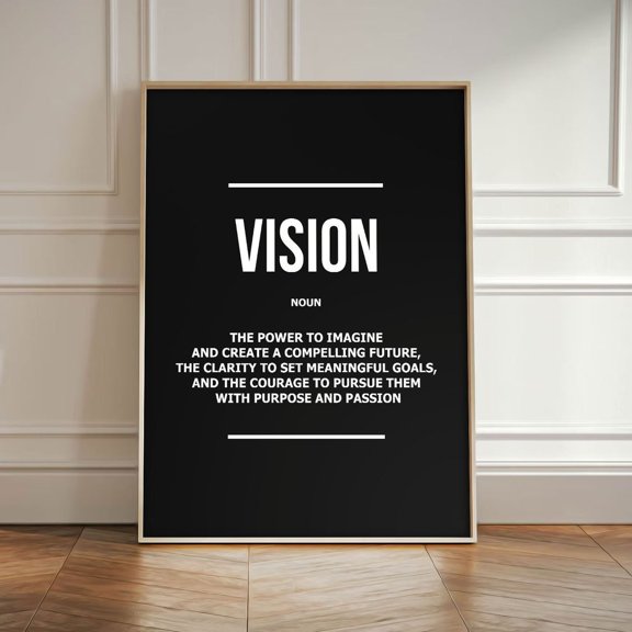 Vision Inspirational Quote Typography Motivational Success Mindset Poster