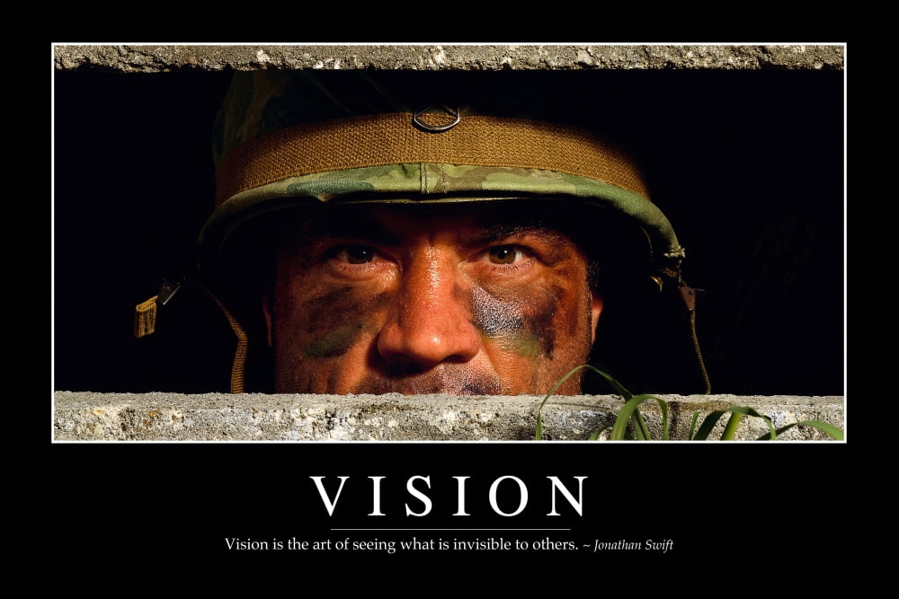 Vision Inspirational Quote and Motivational Poster Canvas Art - Stocktrek Images (34 x 23)