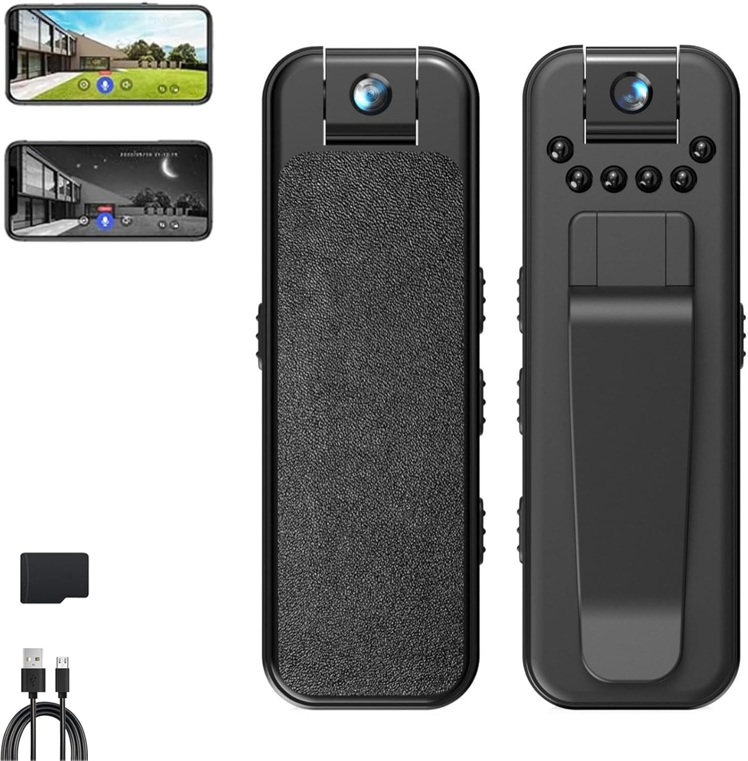 Vision Live Body Camera, HD 1080p Rechargeable Mini Body Camera with ...