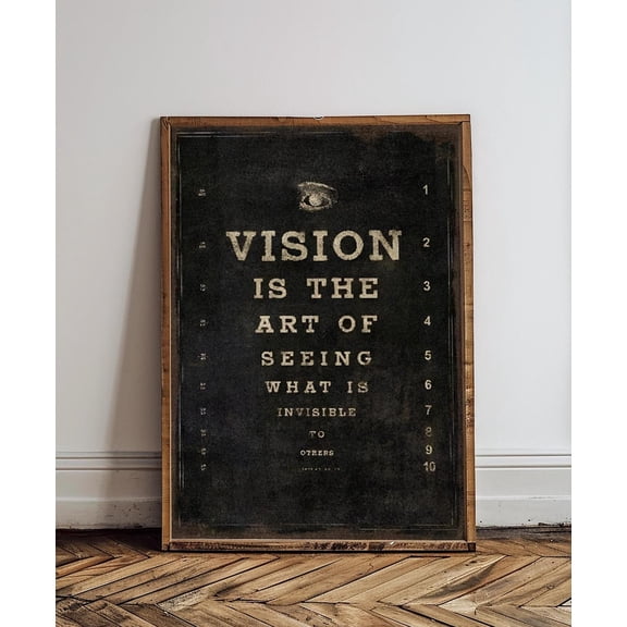 Vision Motivational Wall Art Print, Unframed Paper Poster 8x10in