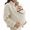thumbnail image 1 of Maternity Winter Coat | 2-In-1 Zip-Up | Fall Winter Fleece Sweatshirt Warm Kids Carrier Jacket | for Daily Wear, 1 of 9