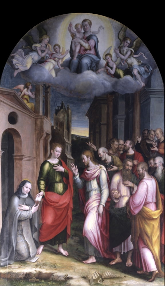 Vision Of The Blessed Clare From Rimini (Visione Della Beata Chiara Da Rimini) Canvas Art - (18 x 24)