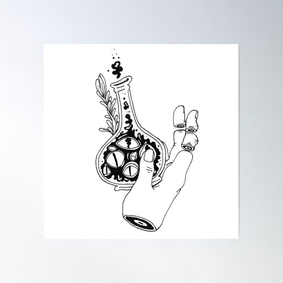 Vision Potion Poster Wall Art, Modern Wall Decor For Living Room Bedroom, 30x30 UNFRAMED