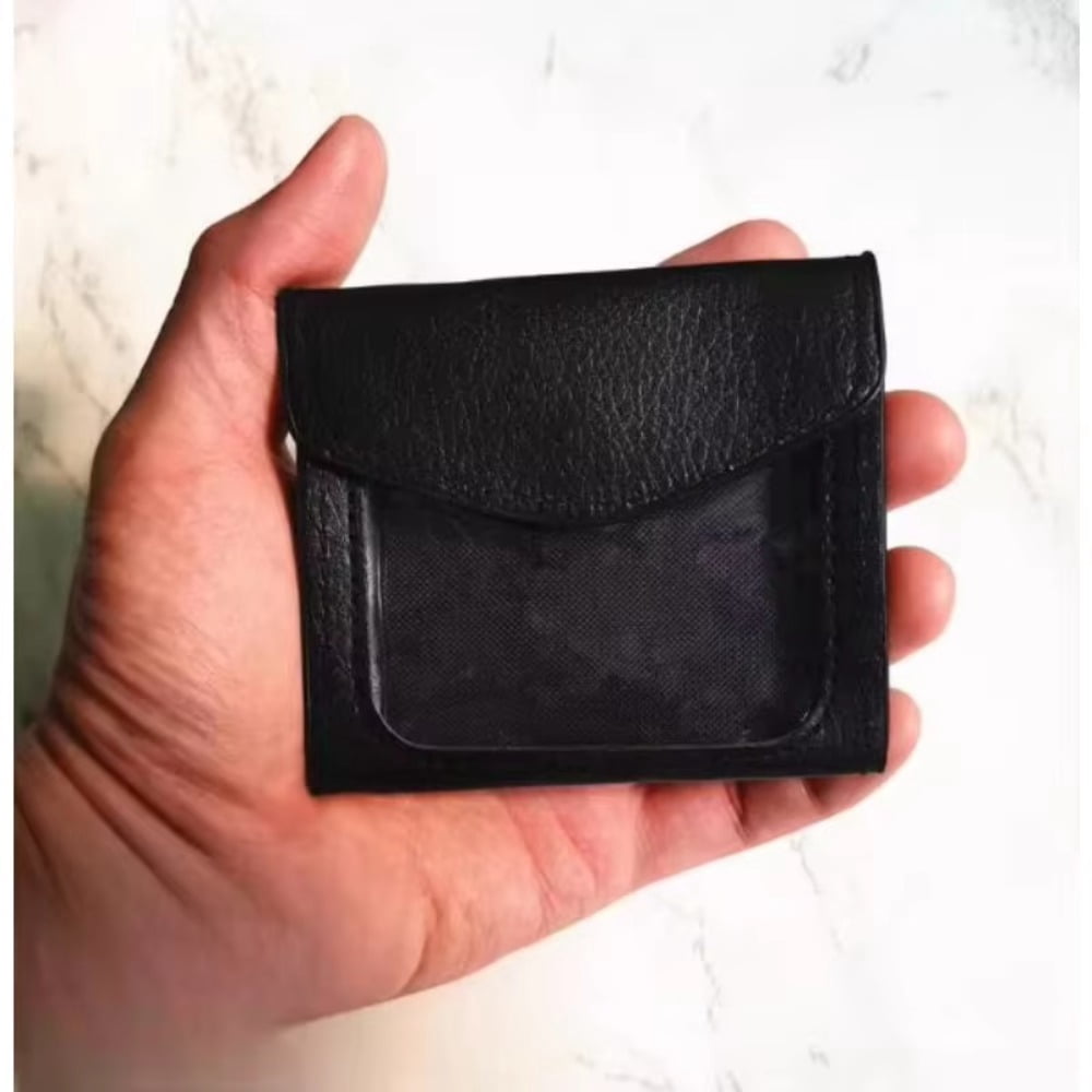 Vision Purse – Porte-monnaie De Magicien – Fenêtre Transparente – Cuir Véritable – Disparition/apparition De Pièces – Accessoire Close-up