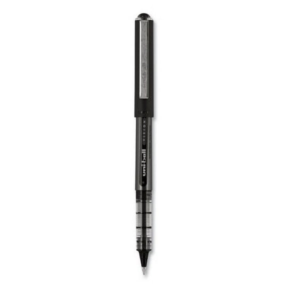 Vision Roller Ball Pen, Stick, Micro 0.5 Mm, Black Ink, Black/gray Barrel, Dozen | Bundle of 10 Dozen