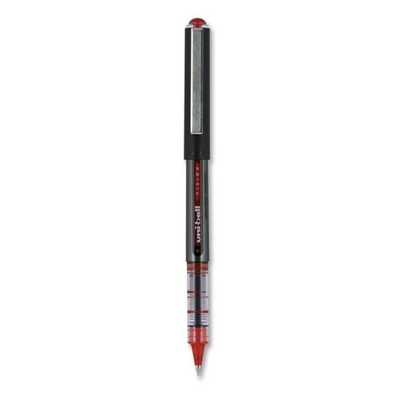 Vision Roller Ball Pen, Stick, Micro 0.5 Mm, Red Ink, Gray/red Barrel, Dozen | Bundle of 10 Dozen