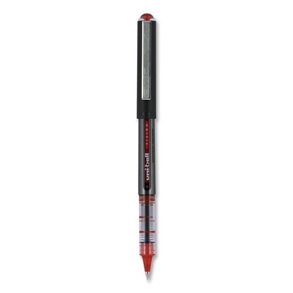 Vision Roller Ball Pen, Stick, Micro 0.5 Mm, Red Ink, Gray/red Barrel, Dozen | Bundle of 10 Dozen
