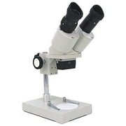 Vision Scientific Binocular Stereo Microscope, 3X Objective, Paired 10X WF Eyepiece, 30X Magnification, Post-Mounted Stand, Ambient Illumination
