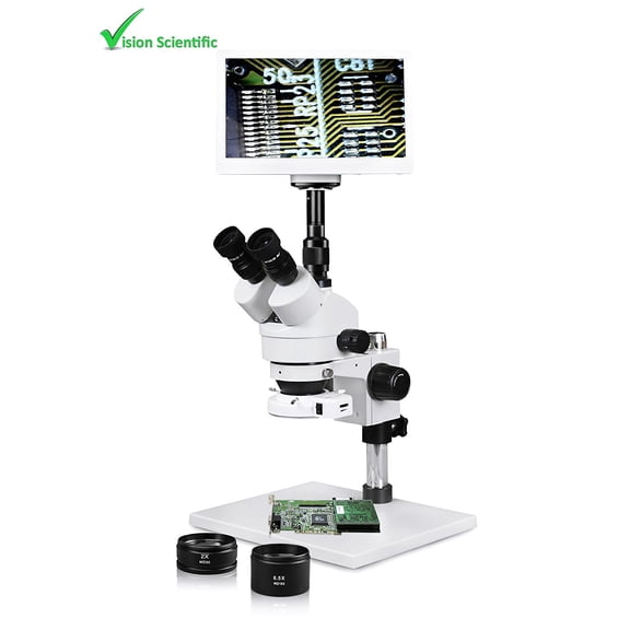 Vision Scientific VS-1AFZ-IFR07-RET11.6 Trinocular Zoom Stereo Microscope