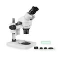 thumbnail image 1 of Vision Scientific  VS-1EZ  Binocular Zoom Stereo Microscope, 10x Widefield Eyepiece, 0.7x—4.5x Zoom Range, 3.5x—90x Magnification Range, 0.5x & 2x Auxiliary Lens, Pillar Stand, 1 of 1