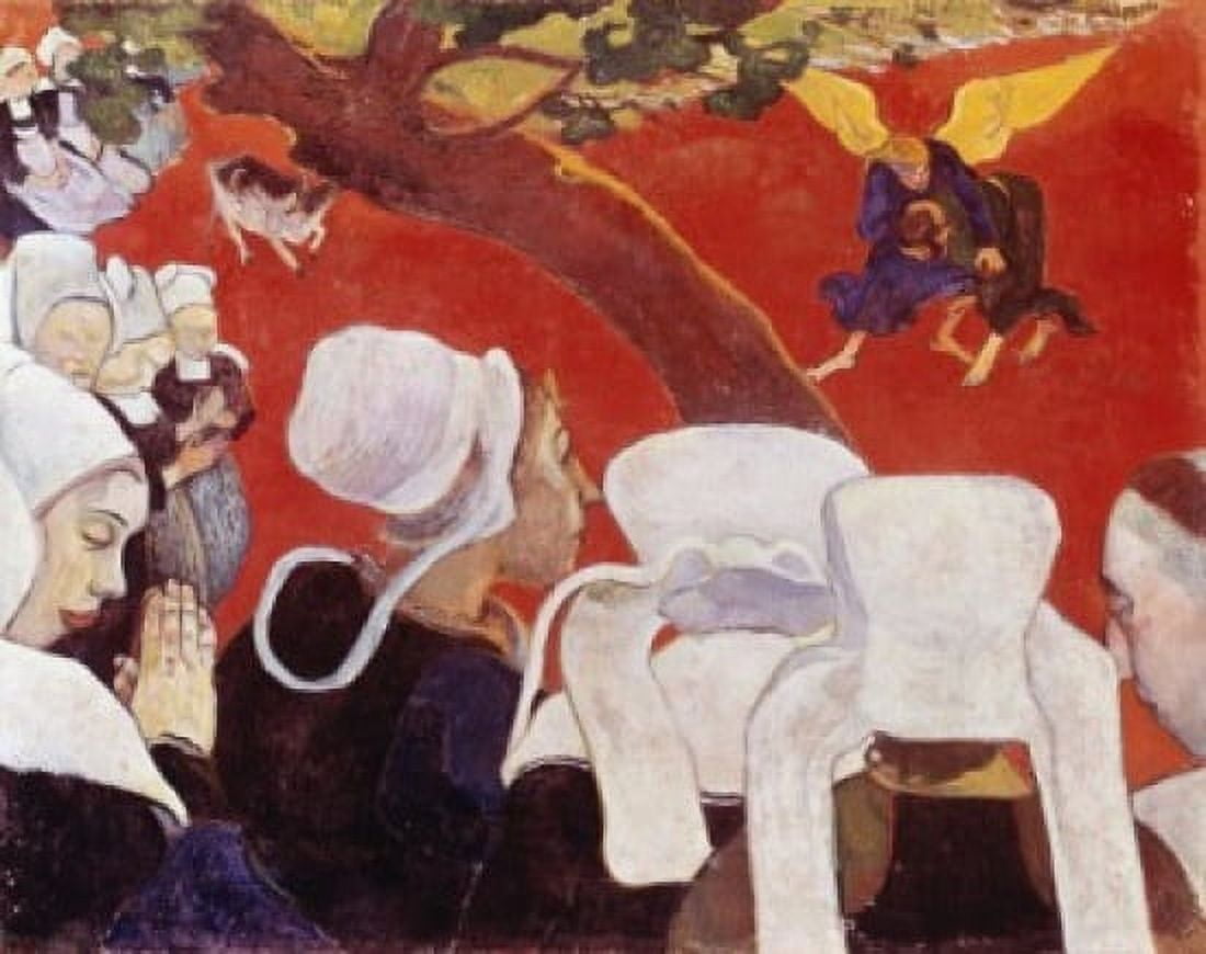 Vision after the Sermon (Jacob Wrestling with the Angel) 1888 Paul Gauguin (1848-1903 French) Oil on canvas National Gallery of Scotland Edinburgh Scotland Canvas Art - Paul Gauguin (18 x 24)