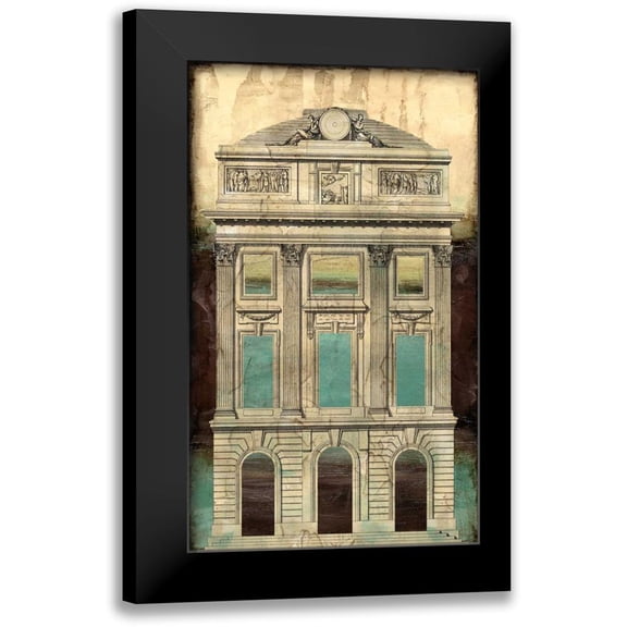 Vision Studio 10x14 Black Modern Framed Museum Art Print Titled - Architectural Illusion II
