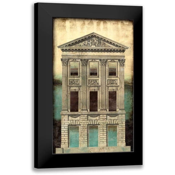 Vision Studio 10x14 Black Modern Framed Museum Art Print Titled - Architectural Illusion I