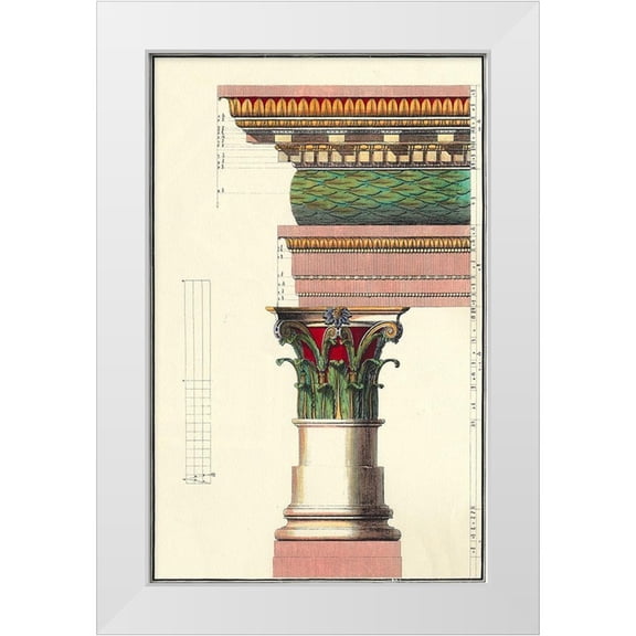 Vision Studio 10x14 White Modern Wood Framed Museum Art Print Titled - Small Column II