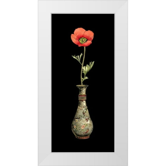 Vision Studio 10x18 White Modern Wood Framed Museum Art Print Titled - Poppy Magic III