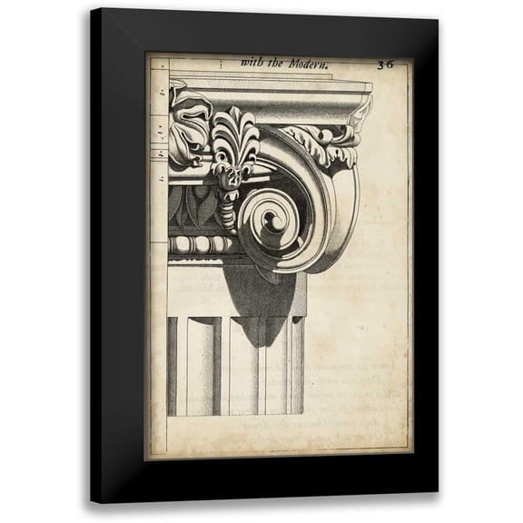 Vision Studio 11x14 Black Modern Framed Museum Art Print Titled - Architectural Composition III