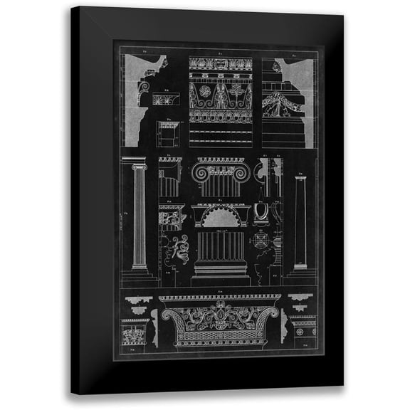 Vision Studio 11x14 Black Modern Framed Museum Art Print Titled - Graphic Architecture IV