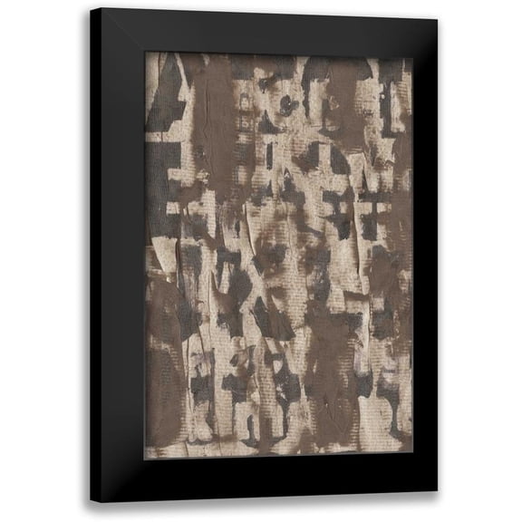 Vision Studio 11x14 Black Modern Framed Museum Art Print Titled - Letters in Stone I