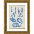 thumbnail image 1 of Vision Studio  11x14 Gold Ornate Wood Framed with Double Matting Museum Art Print Titled - Navy and Linen Shells VI, 1 of 4