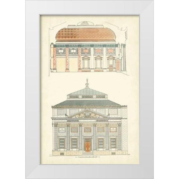 Vision Studio 11x14 White Modern Wood Framed Museum Art Print Titled - Architects Plan I