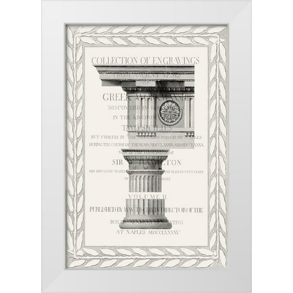 Vision Studio 11x14 White Modern Wood Framed Museum Art Print Titled - Column Overlay I