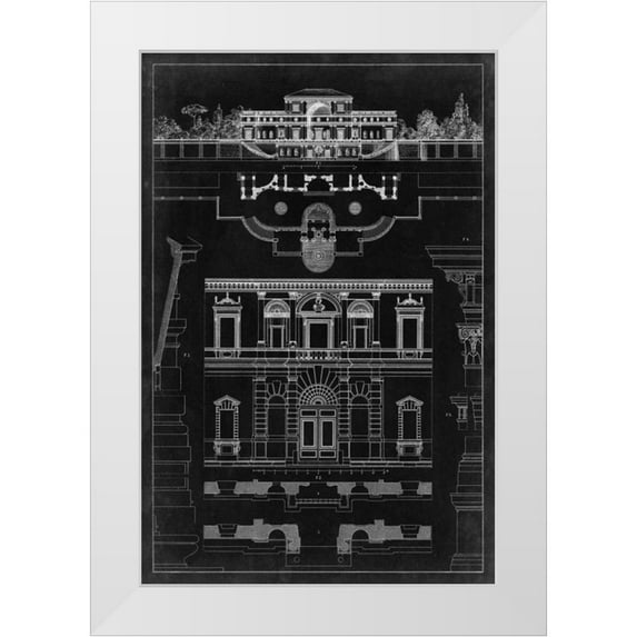 Vision Studio 11x14 White Modern Wood Framed Museum Art Print Titled - Graphic Architecture III
