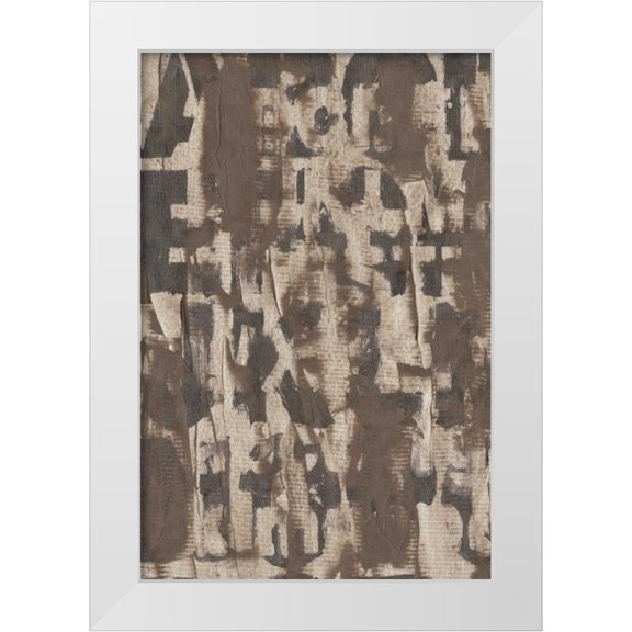 Vision Studio 11x14 White Modern Wood Framed Museum Art Print Titled - Letters in Stone I