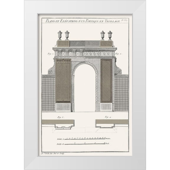Vision Studio 11x14 White Modern Wood Framed Museum Art Print Titled - Survey of Architectural Design III