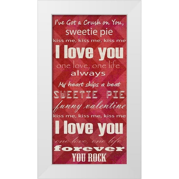 Vision Studio 11x18 White Modern Wood Framed Museum Art Print Titled - DIY Love Collection B