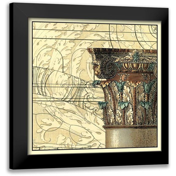 Vision Studio 12x12 Black Modern Framed Museum Art Print Titled - Architectural Inspiration III