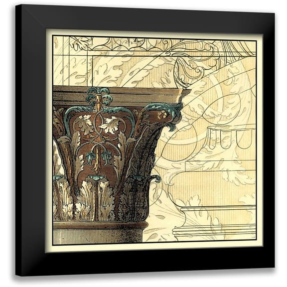 Vision Studio 12x12 Black Modern Framed Museum Art Print Titled - Architectural Inspiration IV