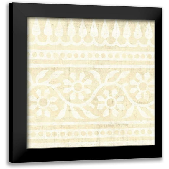 Vision Studio 12x12 Black Modern Framed Museum Art Print Titled - Ethnic Motif VIII