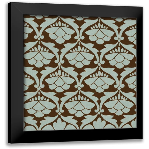 Vision Studio 12x12 Black Modern Framed Museum Art Print Titled - Spa and Sepia Tile IV