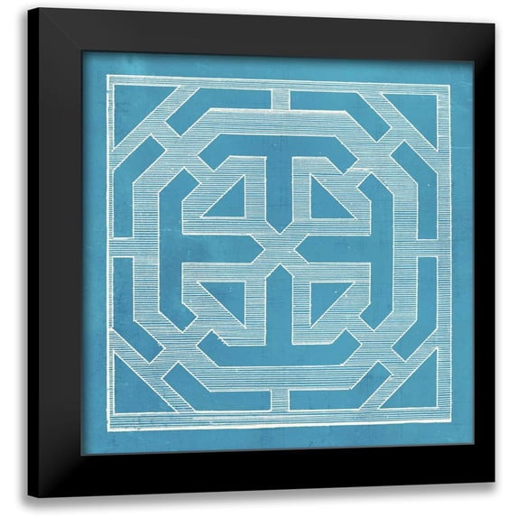 Vision Studio 12x12 Black Modern Framed Museum Art Print Titled - Tile Ornamentale V