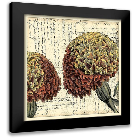 Vision Studio 12x12 Black Modern Framed Museum Art Print Titled - Vintage Composition IV