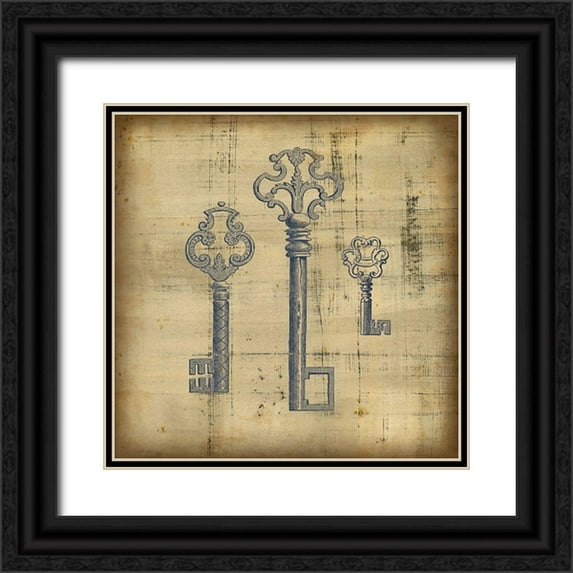 Vision Studio 12x12 Black Ornate Wood Framed with Double Matting Museum Art Print Titled - Antique Appraisal VII