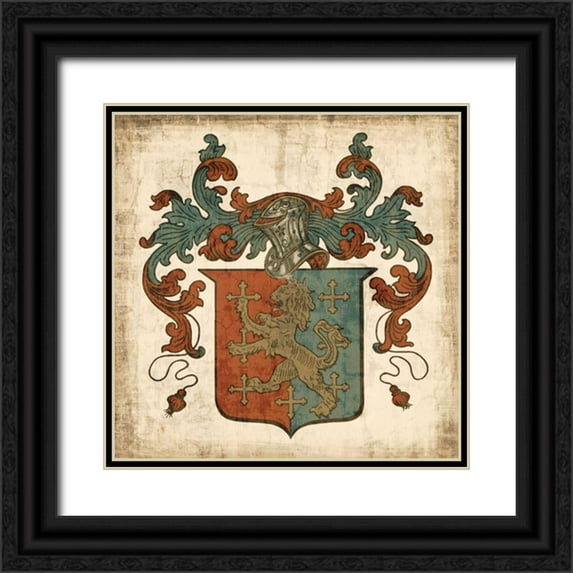 Vision Studio 12x12 Black Ornate Wood Framed with Double Matting Museum Art Print Titled - Noble Heritage IV