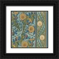 thumbnail image 1 of Vision Studio 12x12 Black Ornate Wood Framed with Double Matting Museum Art Print Titled - Nouveau Textile Motif IX, 1 of 4