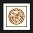 thumbnail image 1 of Vision Studio 12x12 Black Ornate Wood Framed with Double Matting Museum Art Print Titled - Pagoda Earthenware III, 1 of 4