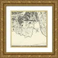 thumbnail image 1 of Vision Studio 12x12 Gold Ornate Wood Framed with Double Matting Museum Art Print Titled - City of Rome Grid VIII, 1 of 4