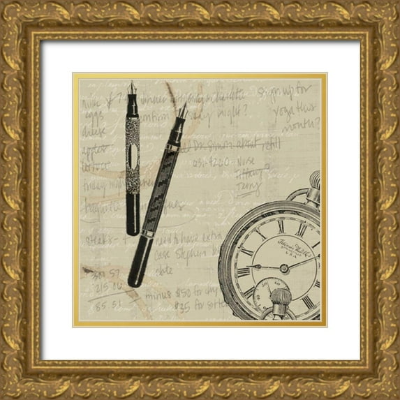 Vision Studio 12x12 Gold Ornate Wood Framed with Double Matting Museum Art Print Titled - Odds and Ends I