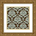 thumbnail image 1 of Vision Studio 12x12 Gold Ornate Wood Framed with Double Matting Museum Art Print Titled - Spa and Sepia Tile III, 1 of 4