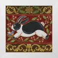 thumbnail image 1 of Vision Studio 12x12 White Modern Wood Framed Museum Art Print Titled - Folk Rabbit I, 1 of 4