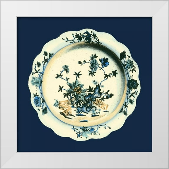 Vision Studio 12x12 White Modern Wood Framed Museum Art Print Titled - Porcelain Plate I