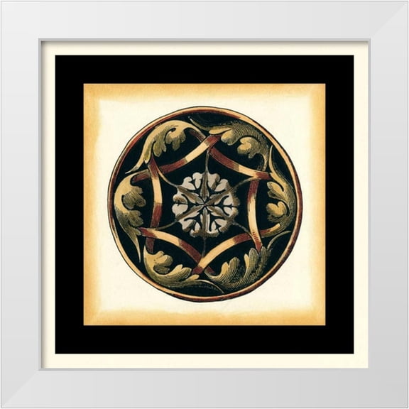 Vision Studio 12x12 White Modern Wood Framed Museum Art Print Titled - Small Ornamental Accents IV