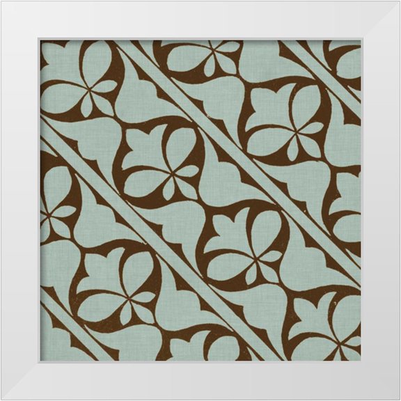 Vision Studio 12x12 White Modern Wood Framed Museum Art Print Titled - Spa and Sepia Tile V